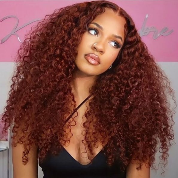 #33 Reddish Brown Deep Wave Wig