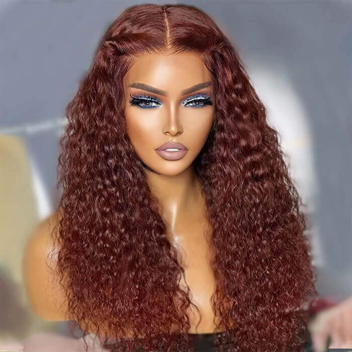 #33 Reddish Brown Water Wave Wig