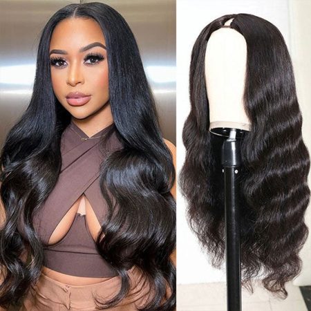 body wave v part wig