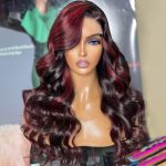 burgundy highlight wig