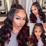 burgundy highlight wig