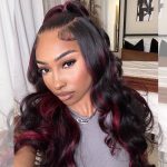 burgundy highlight wig