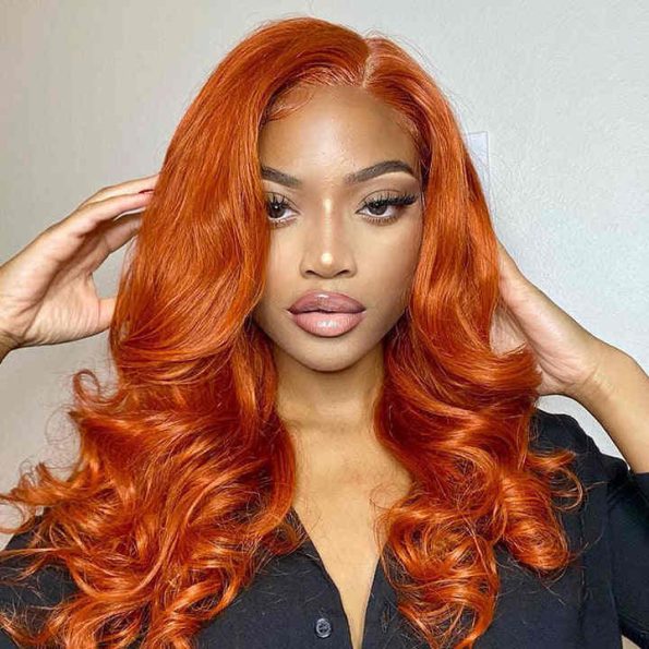 ginger barrel curls lace wig