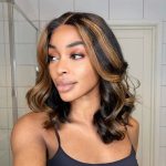 highlight barrel curls lace wig