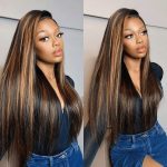 highlight color body wave human hair wig (2)