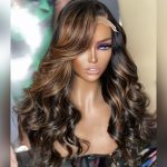 highlight color body wave human hair wig (2)