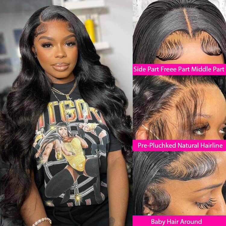 long body wave human hair wig