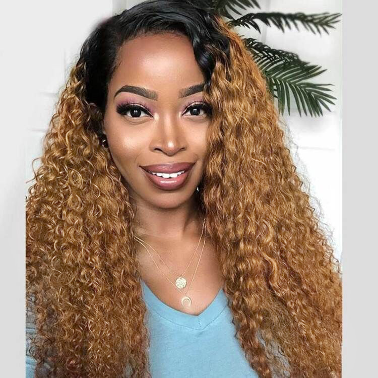 ombre 1b-27 curly wig