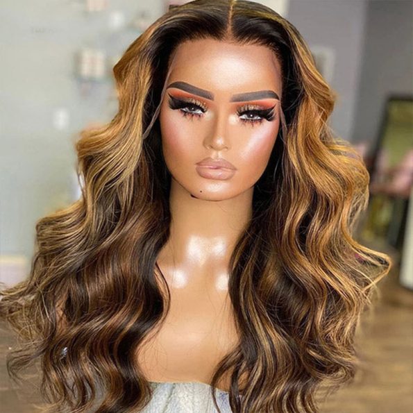 ombre highlight wig