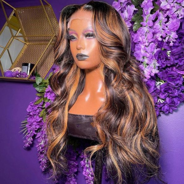 ombre highlight wig body wave wig