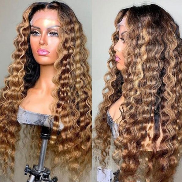 ombre highlight wig loose deep