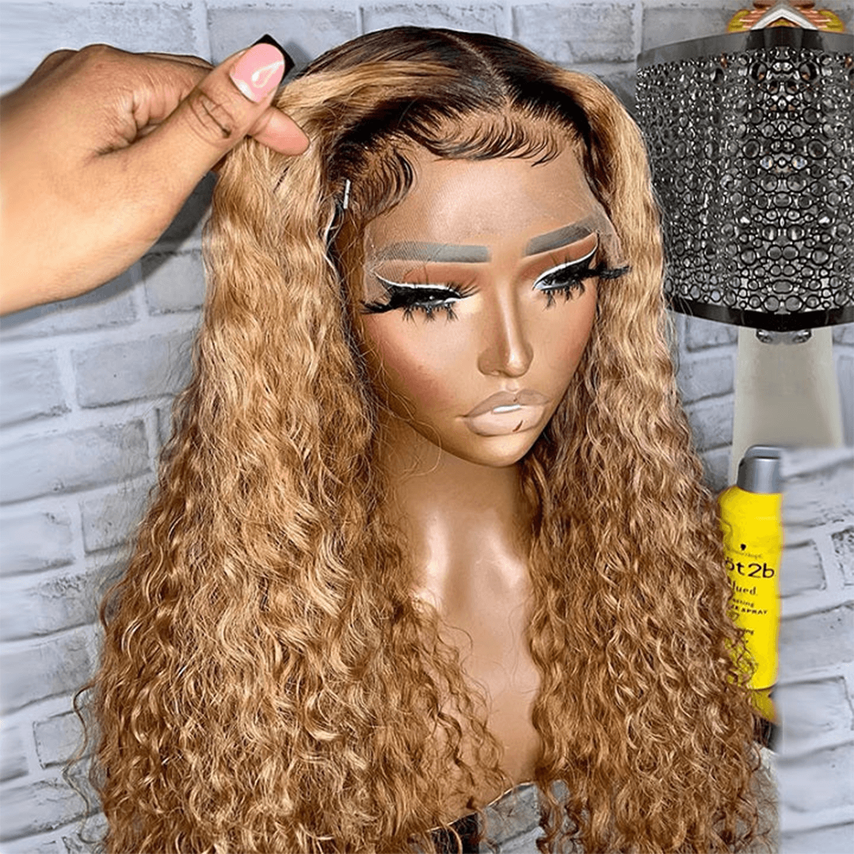 ombre water wave lace wig