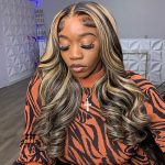 highlight body wave human hair wig