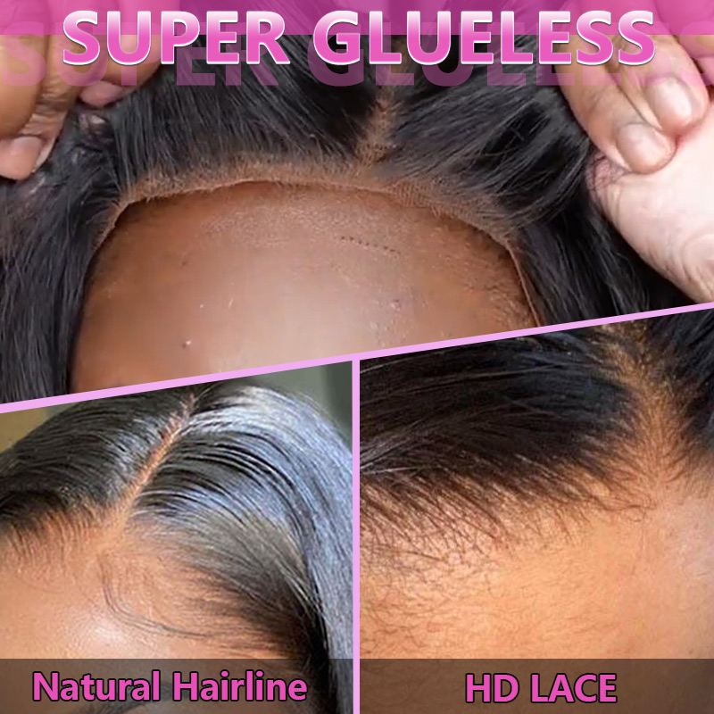 glueless hd lace wig details
