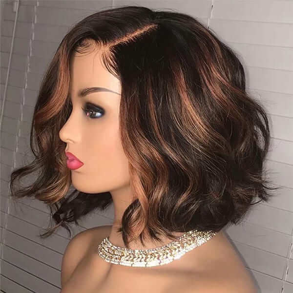 highlight loose deep bob