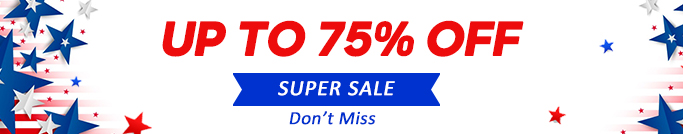 up to 75% off