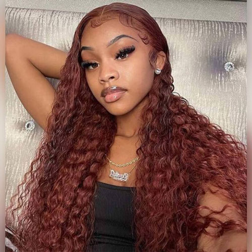 Reddish-brown-wig