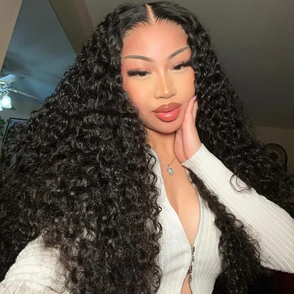 silk base glueless wig deep wave