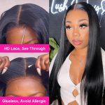 straight human hair glueless wig 2