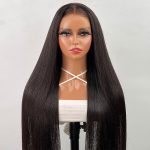 straight human hair glueless wig 3