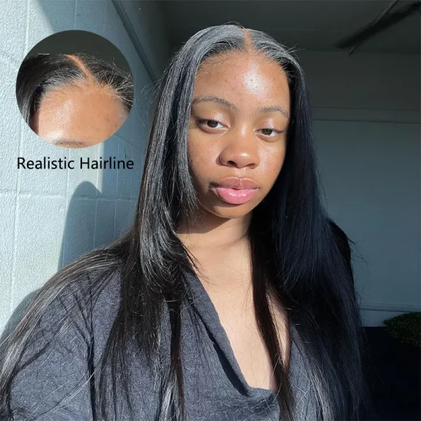 straight hair silk base cap wig