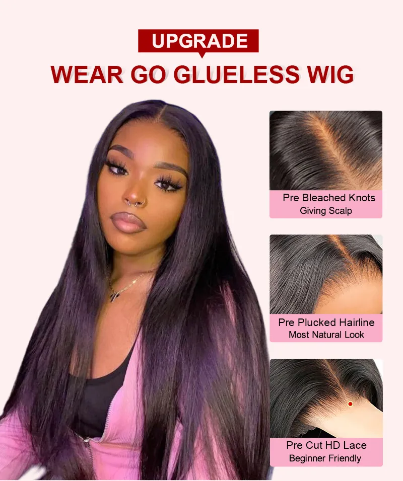 straight human hair wig