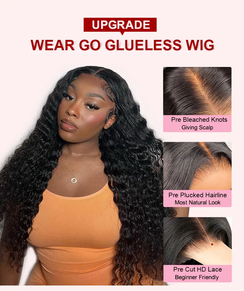 water wave human hair wig