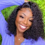 curly 4×4 lace closure bob wig