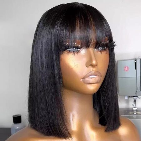 straight bob wig with bangs