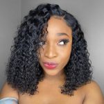 curly 4×4 lace closure bob wig