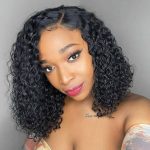 curly 4×4 lace closure bob wig