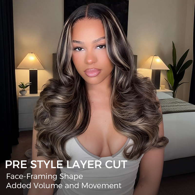 balayage highlight loose layer wig (1)