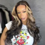 money piece ombre color highlight wig