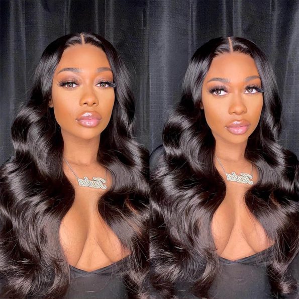 body wave pre cut lace wig