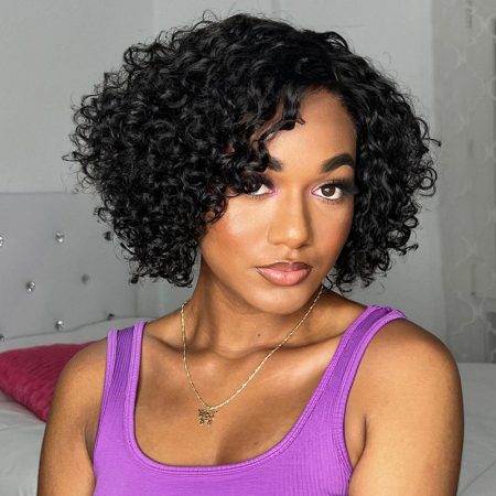 pixie curly short bob wig