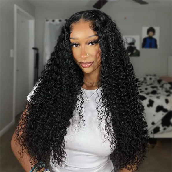 deep wave human hair wig