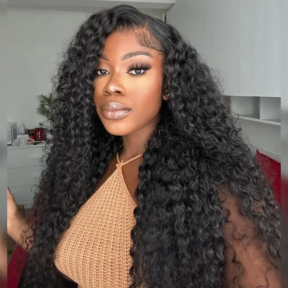 deep wave human hair wig