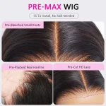 straight human hair glueless wig 9