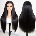 straight human hair glueless wig 2