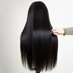 straight human hair glueless wig 2