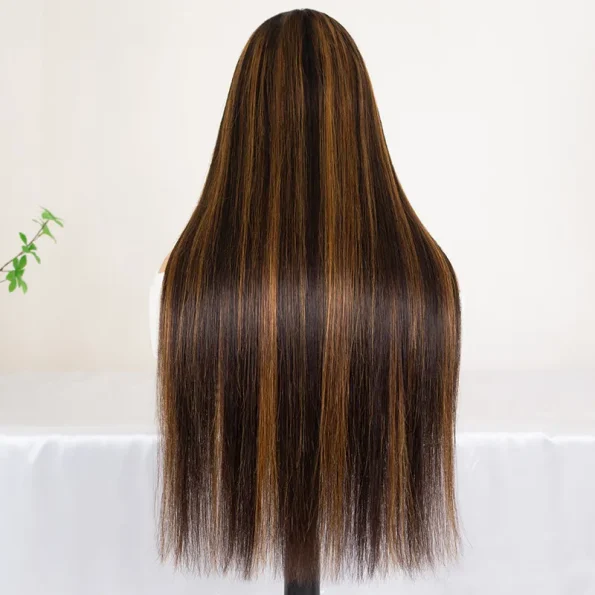 highlight straight human hair wig