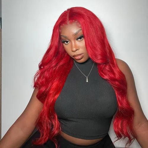 How To Dye A Lace Front Wig？ Red-lace-front-wig