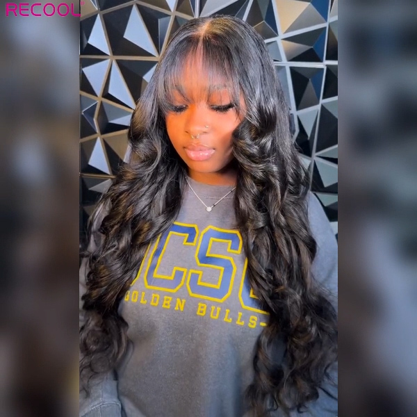 body wave wig with bang