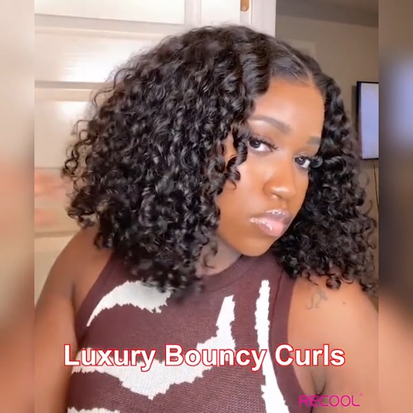 bouncy curly wig air cap