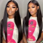 high density straight hair wig