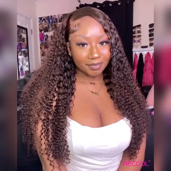 brown color human hair wig