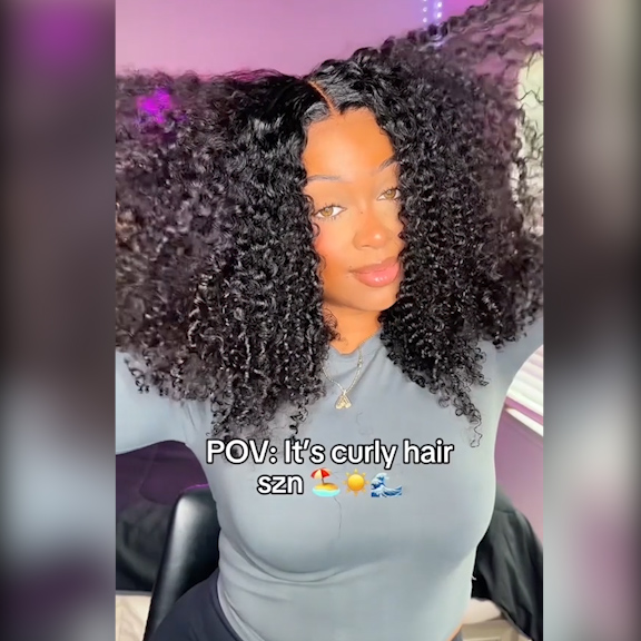 kinky curly human hair wig