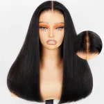 double drawn straight hair blunt cut wig (3)