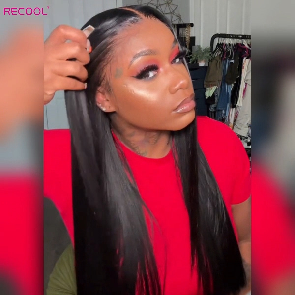 high density straight hair wig