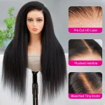 kinky straight human hair wig (3)